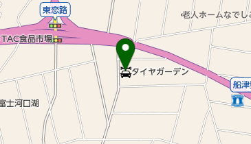 タイヤガーデン河口湖の地図画像