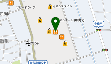 アニメイトイオンモール甲府昭和の地図画像