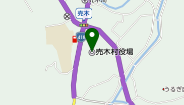 売木村役場の地図画像