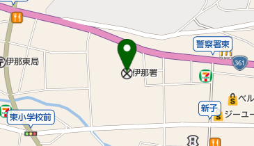 伊那警察署の地図画像