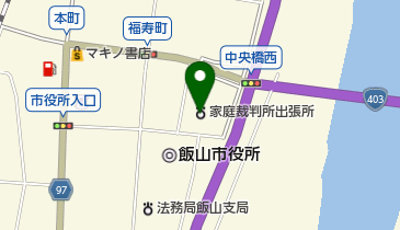 飯山簡易裁判所の地図画像