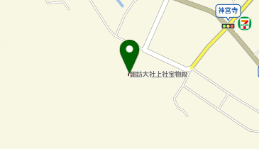 諏訪大社上社宝物殿の地図画像