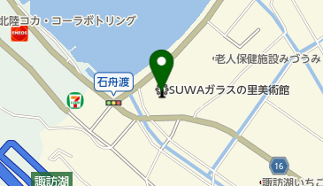 SUWAガラスの里美術館の地図画像