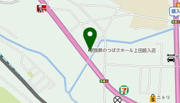 家族葬のつばさホール上田踏入店の地図画像