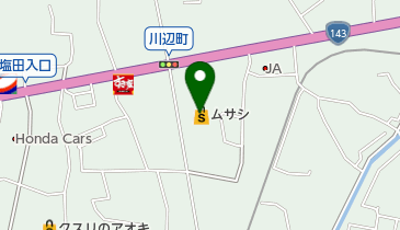 ホームセンタームサシ上田店の地図画像