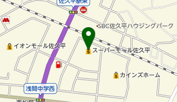 スーパーモール佐久平の地図画像