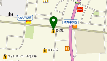 西松屋新佐久平店の地図画像