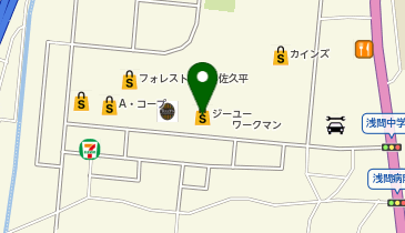 ジーユー佐久平店の地図画像