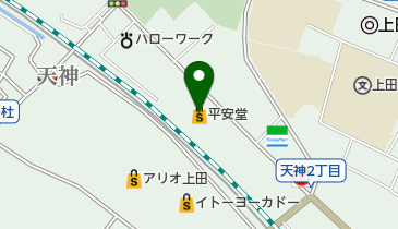 平安堂上田店の地図画像
