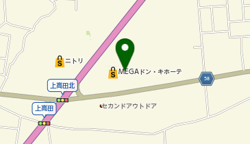 ダイソーMEGAドン・キホーテ長野店の地図画像