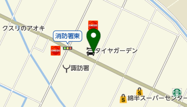 タイヤガーデンピットイン上諏訪の地図画像