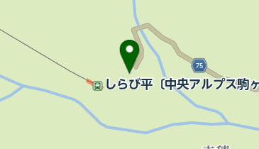 中央アルプス県立自然公園の地図画像