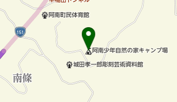 長野県阿南少年自然の家キャンプ場の地図画像