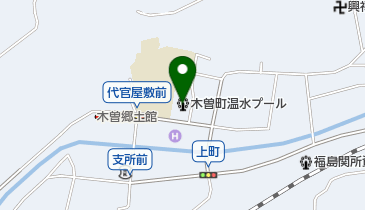木曽町温水プールの地図画像
