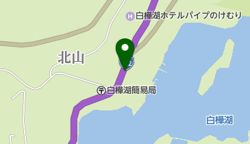 白樺湖周辺コースの地図画像