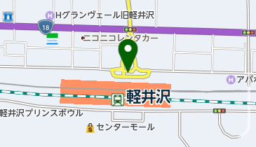 軽井沢サイクリングファミリーコースの地図画像