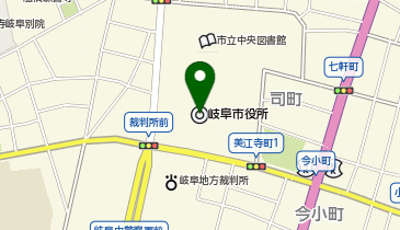 岐阜市役所の地図画像