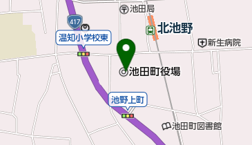 池田町役場の地図画像