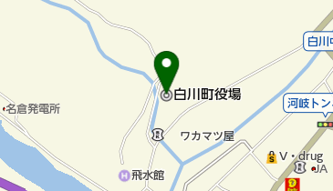 白川町役場の地図画像