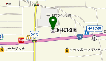 垂井町役場の地図画像