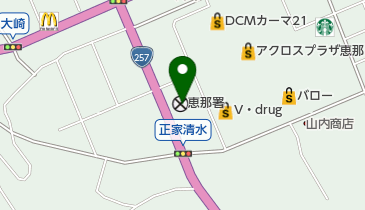 恵那警察署の地図画像