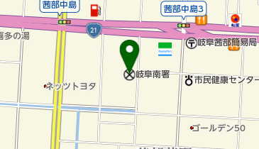 岐阜南警察署の地図画像