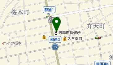 岐阜市保健所の地図画像