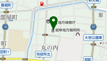 大垣簡易裁判所の地図画像