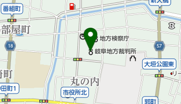 岐阜家庭裁判所大垣支部の地図画像