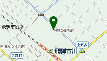 飛騨の山樵館の地図画像