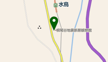 根尾谷地震断層観察館の地図画像