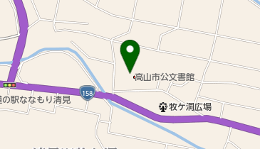 高山市公文書館の地図画像