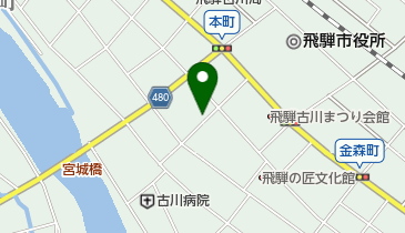 岐阜新聞社飛騨支局の地図画像
