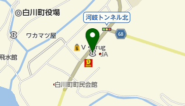 東濃信用金庫白川支店の地図画像