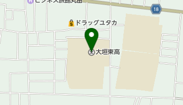 岐阜県立大垣東高校の地図画像