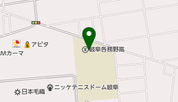 岐阜県立岐阜各務野高校の地図画像