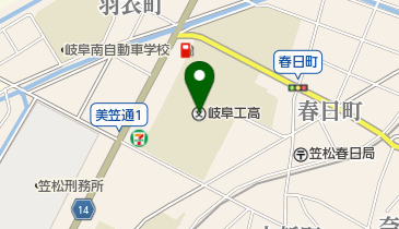 岐阜県立岐阜工業高校の地図画像