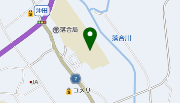 中津川市立落合中学校の地図画像