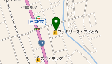 ファミリーストアさとう石浦店の地図画像
