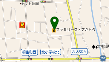 ファミリーストアさとう桐生店の地図画像
