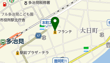 クリスタルプラザ多治見の地図画像