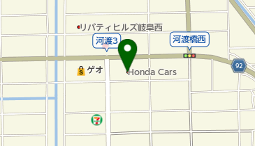 Honda Cars岐阜中央河渡店の地図画像
