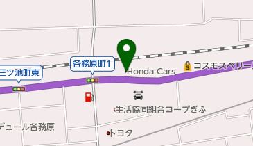 Honda Cars岐阜各務原R21店の地図画像