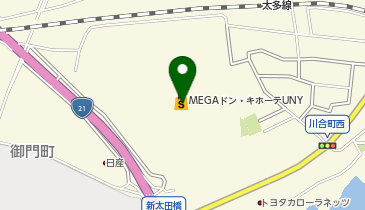 鉄ちゃんやきそばMEGAドン・キホーテUNY美濃加茂FS店の地図画像