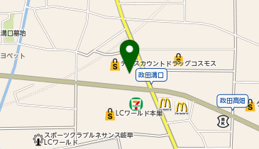 二代目長助岐阜本巣店の地図画像