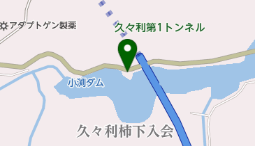 小渕ダム湖の地図画像