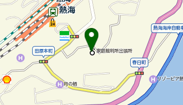 静岡家庭裁判所熱海出張所の地図画像