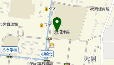 沼津市立沼津高校中等部の地図画像