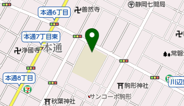 静岡市立新通小学校の地図画像