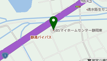 SBSマイホームセンター静岡東展示場の地図画像